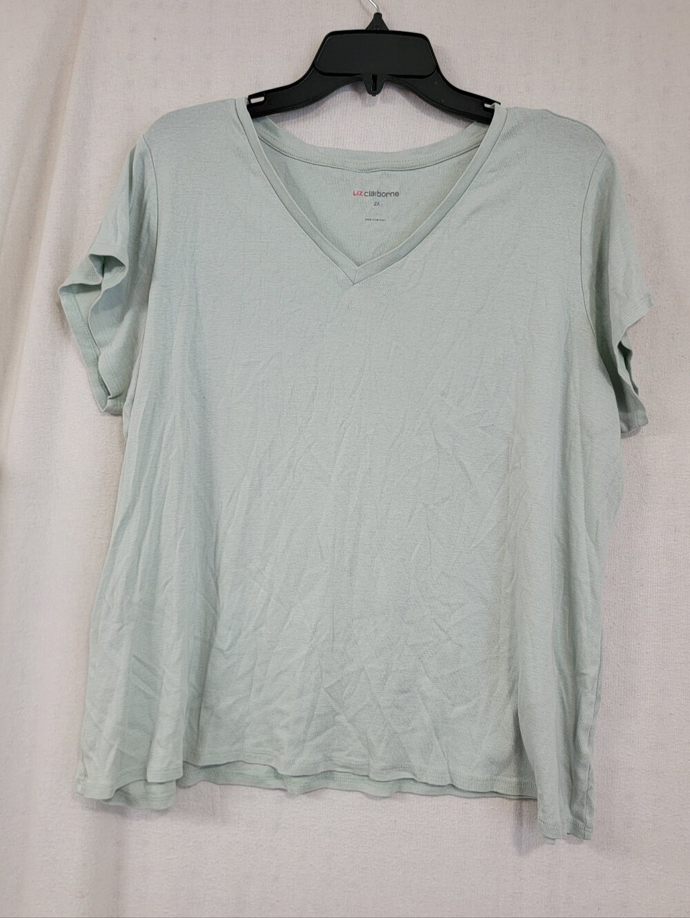 Liz Claiborne Mint Green V-Neck Sleep Top